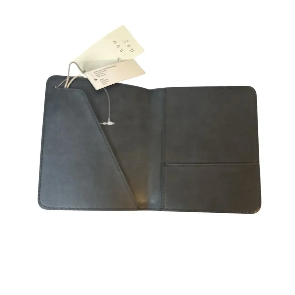 A New Day Travel Passport Wallet Black Faux Leather I’m Out Of Here NWT